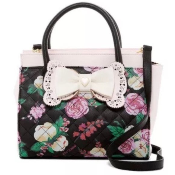Betsey Johnson Handbags - Betsey Johnson FLORAL BOW SATCHEL